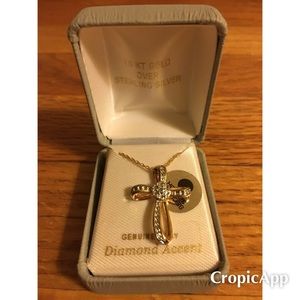 Unbranded Jewelry - Diamond Accent Looped Cross Pendant Necklace. Unbranded Jewelry - Diamond Accent Looped Cross Pendant Necklace.